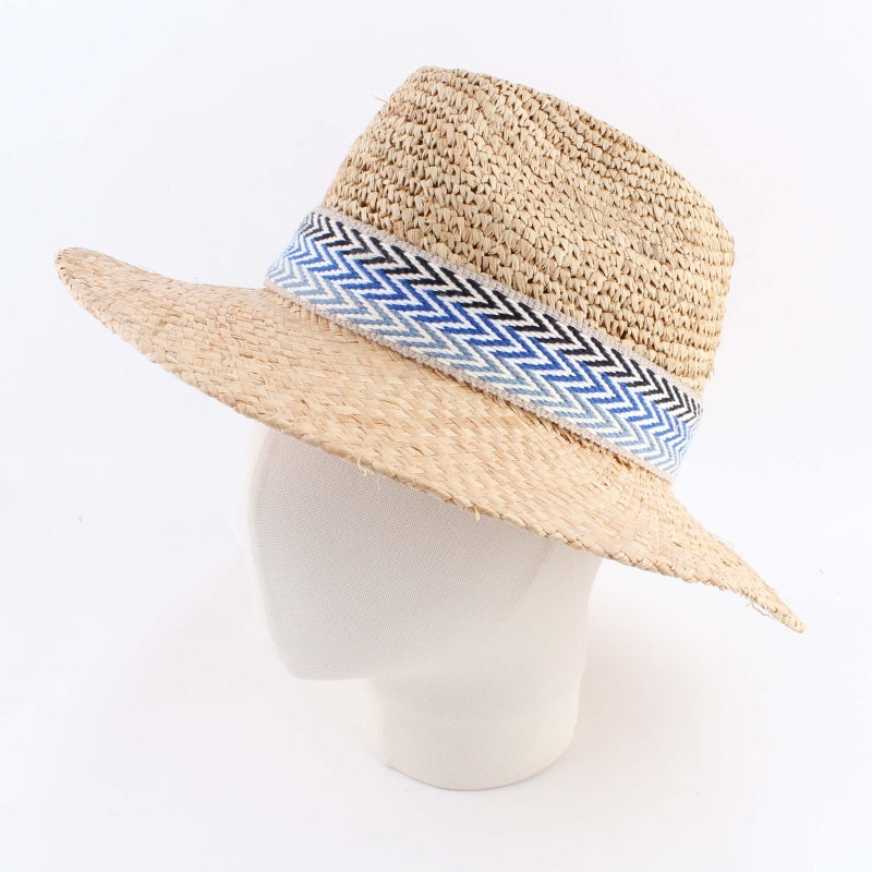 Azure Coast Raffia Fedora Hat