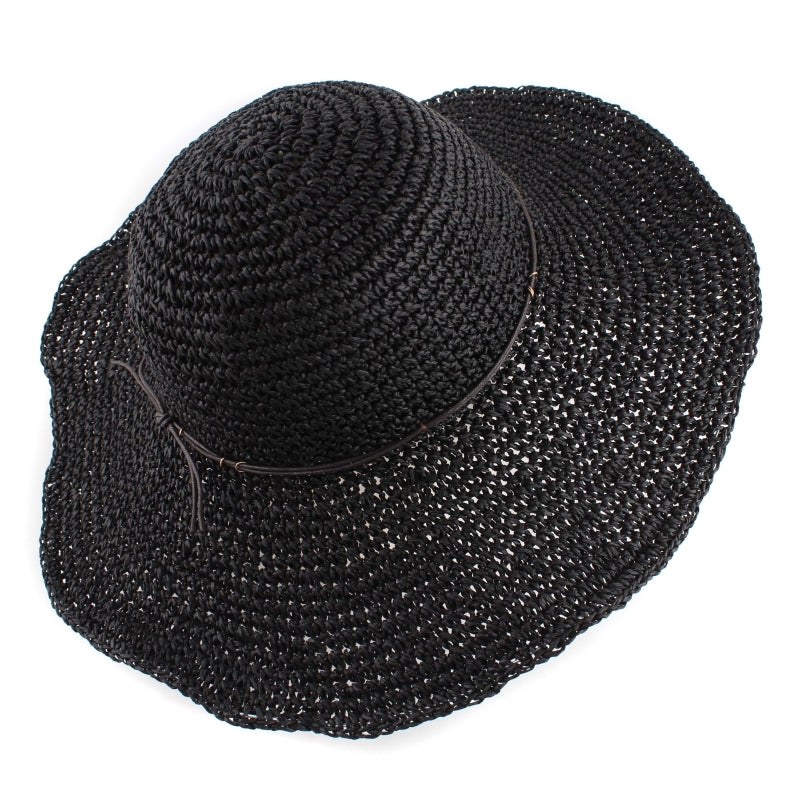 Noir Soleil Sculpted Brim Hat
