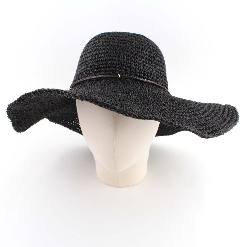 Noir Soleil Sculpted Brim Hat