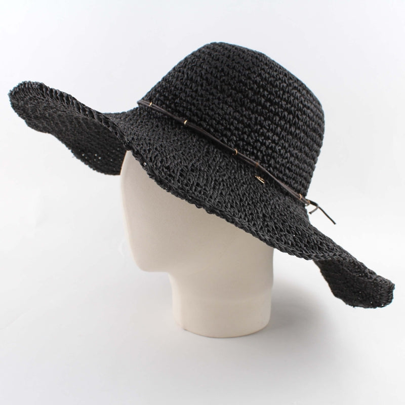 Noir Soleil Sculpted Brim Hat