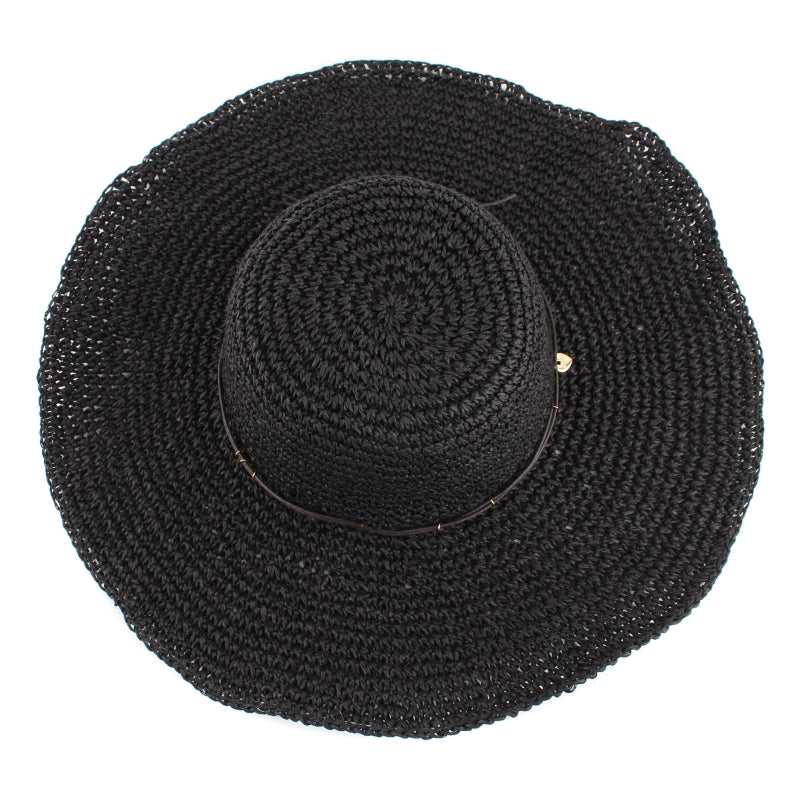 Noir Soleil Sculpted Brim Hat