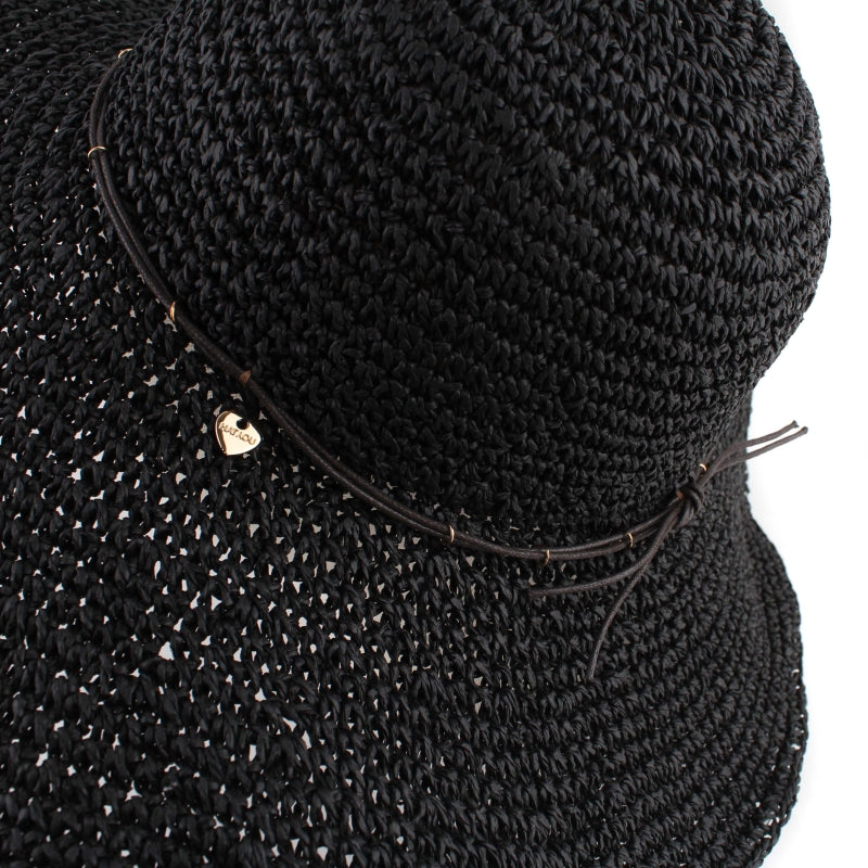 Noir Soleil Sculpted Brim Hat