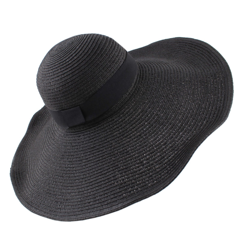 Midnight Elegance Oversized Sun Hat