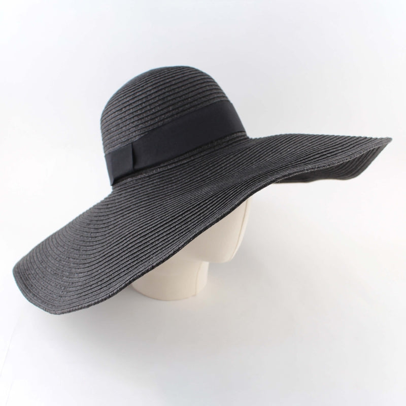Midnight Elegance Oversized Sun Hat