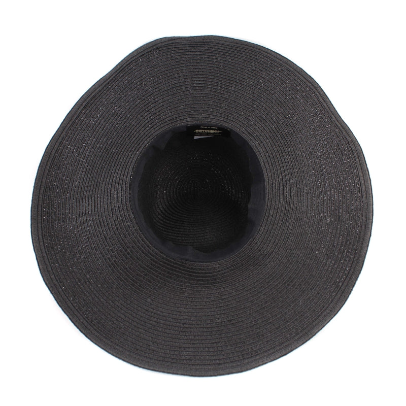 Midnight Elegance Oversized Sun Hat
